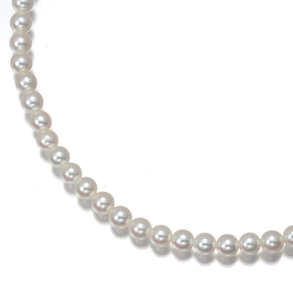 Yellow gold 14K 585 3.0-3.4mm baby pearl necklace. (1 of 4)