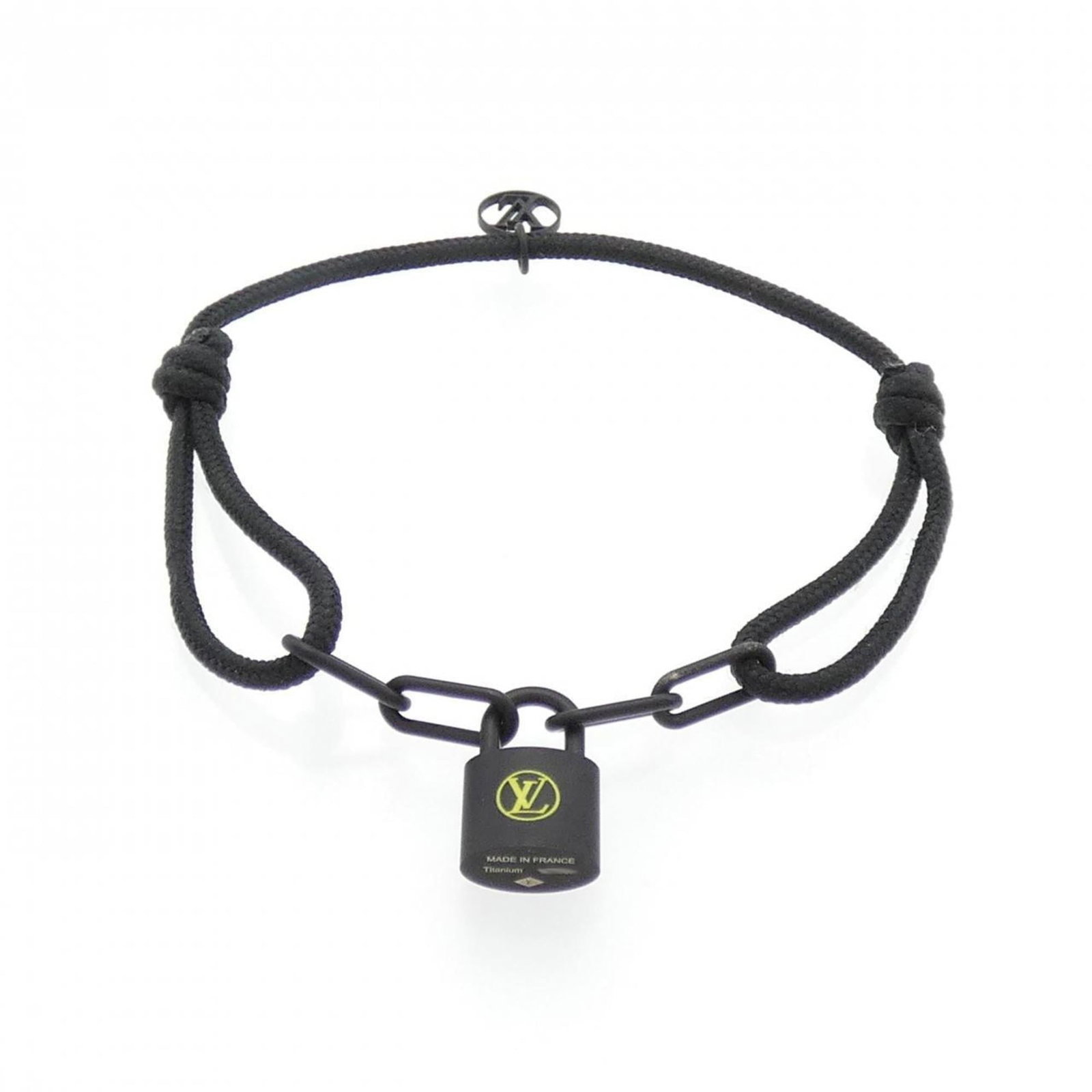 Louis Vuitton Charm Bracelet Titanium: Louis Vuitton Charm Bracelet Titanium A sleek and sophisticated accessory for the modern woman, this Louis Vuitton charm bracelet is crafted from durable titanium and boasts a classic black finish.