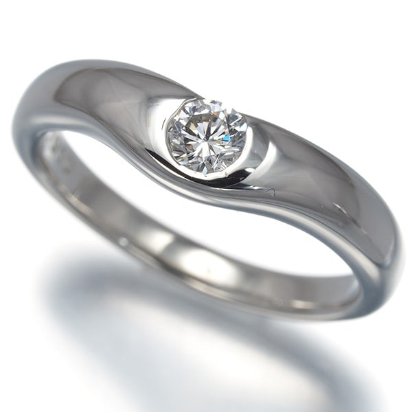 Tiffany & Co. us5.25-5.5 950 platinum ring diamond curved band (1 of 5)