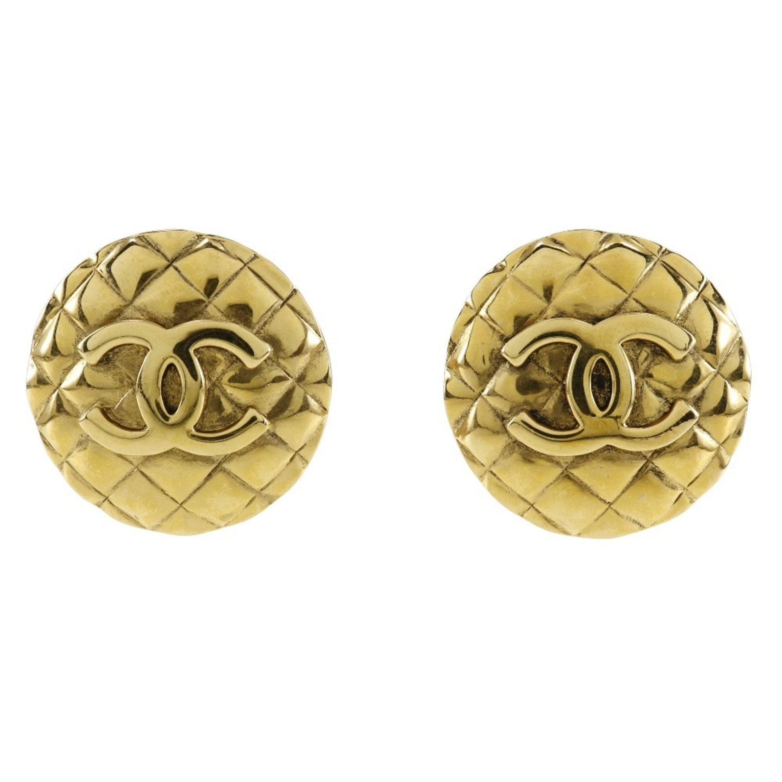 Chanel Clip Earrings Gold Plating: Chanel Clip Earrings Gold Plating Elevate your everyday look with these iconic Chanel clip earrings in gold plating. With their sleek design and durable construction, they add a touch of luxury to