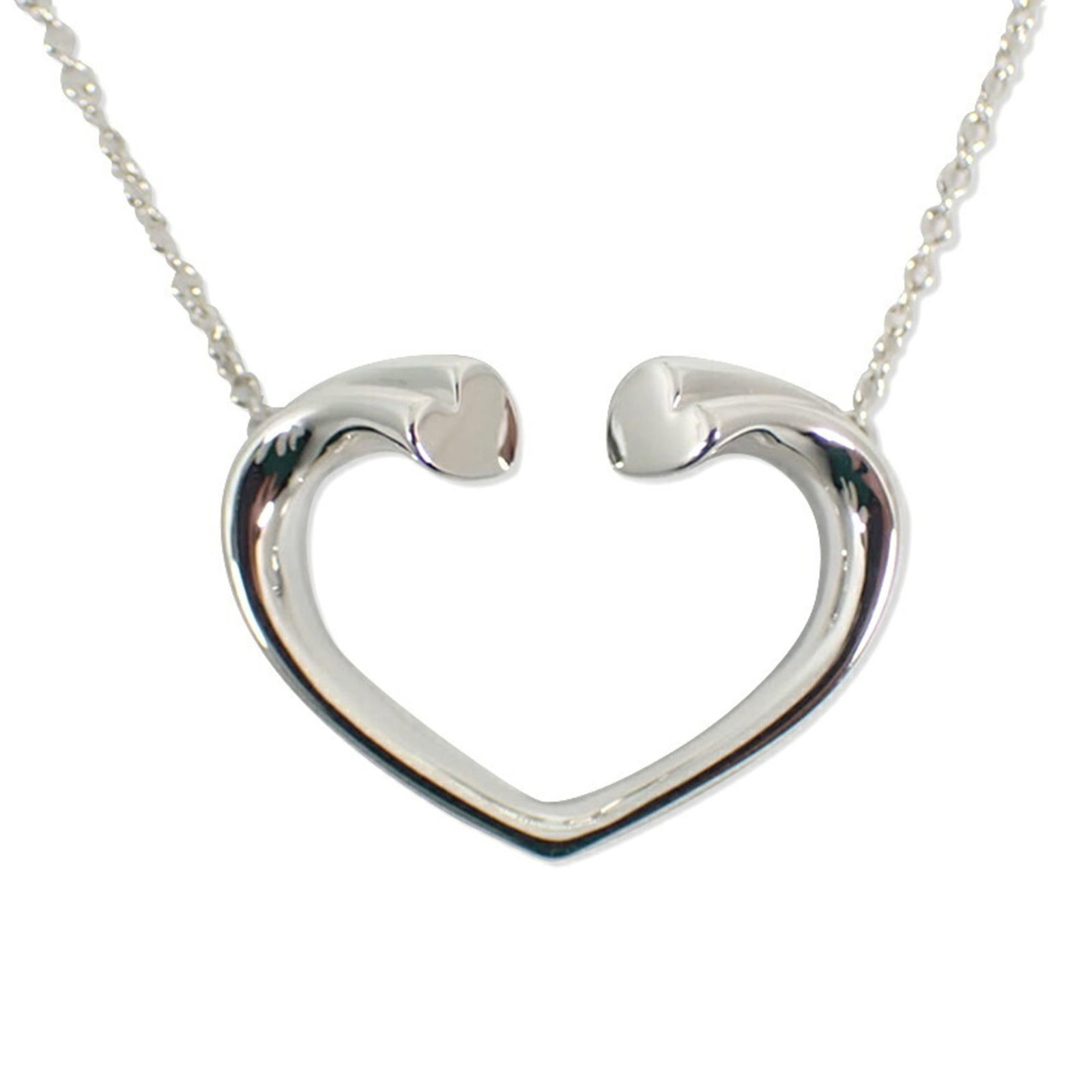 Tiffany 925 tenderness heart pendant necklace: Tiffany 925 tenderness heart pendant necklace A delicate sterling silver 925 tenderness heart pendant necklace from Tiffany, featuring an 18mm x 24mm heart design. The necklace has a comfortable 42cm