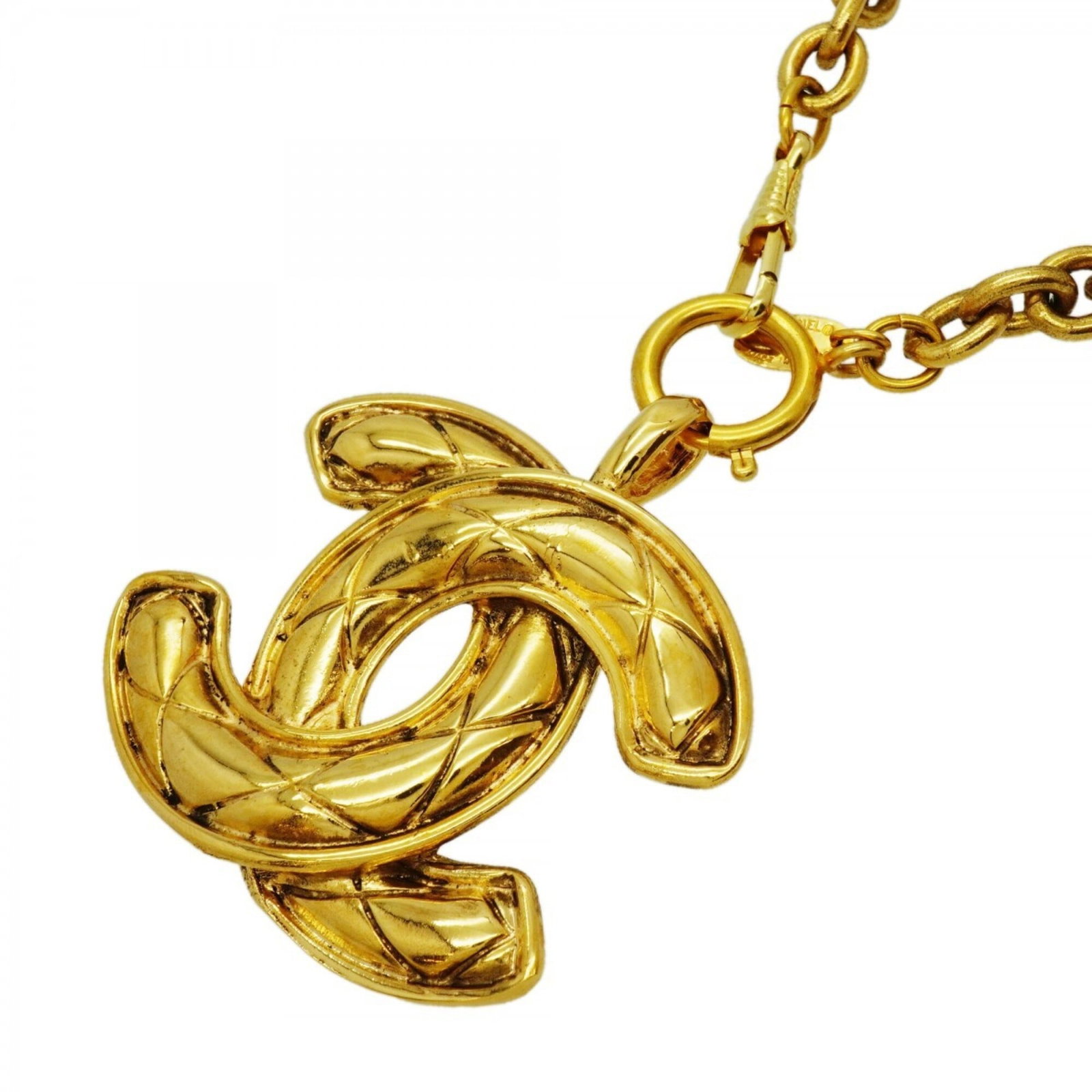 Chanel Necklace, Coco Mark, Matelass, GP Plated, Gold, Women's: Chanel Necklace, Coco Mark, Matelass, GP Plated, Gold, Women's A stunning Chanel necklace with a classic Matelass design, this gold-plated piece boasts a sleek and sophisticated look. Featuring a