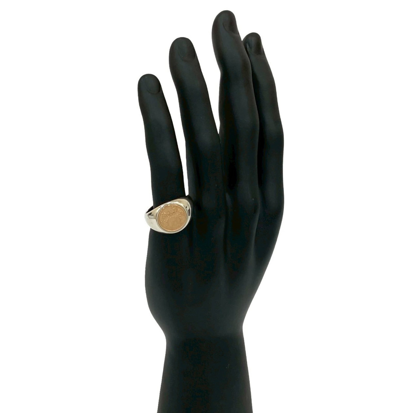 Hermes gold band ring silver 18k 925 (1 of 6)