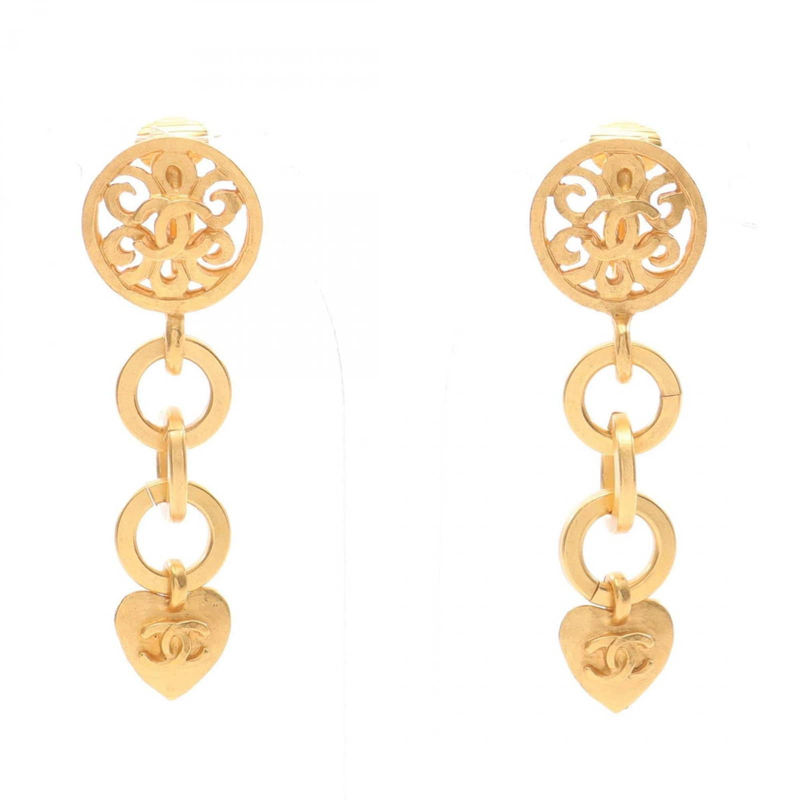 Chanel Clip Earrings Gold Plating (1 of 4)