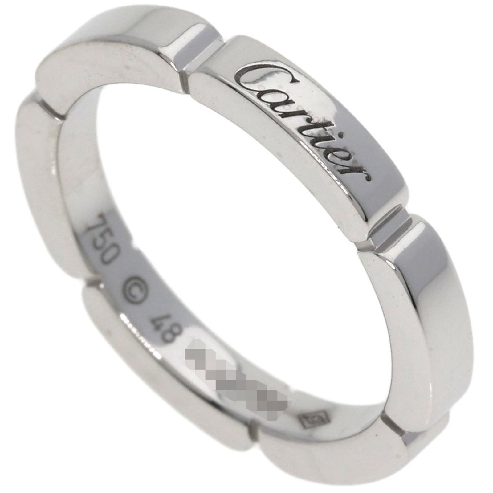 Cartier Maillon Panthre is a 18K white gold ring for women.: Cartier Maillon Panthre is a 18K white gold ring for women. A beautiful 18K white gold Cartier Maillon Panthre ring for women, featuring a classic design with subtle details. This pre-owned piece
