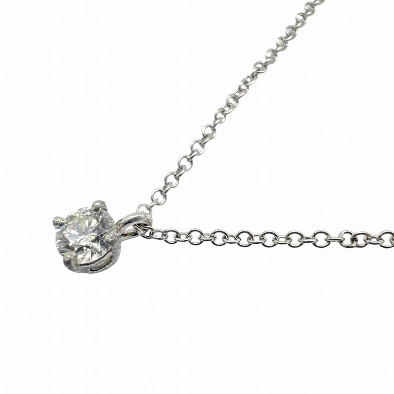 Women's Tiffany & Co Platinum Solitaire Necklace with 1P Diamond (1 of 12)