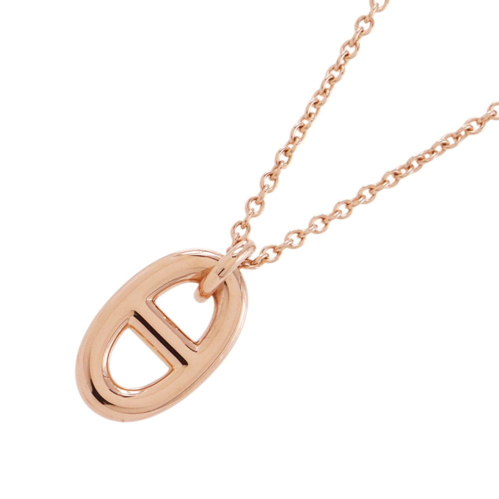 Hermes Chaine d'Ancre Farandole Necklace, 18KPG Pink Gold PM HERMES Necklace: Hermes Chaine d'Ancre Farandole Necklace, 18KPG Pink Gold PM HERMES Necklace A stunning 18K pink gold necklace from Herm?s, the Chaine d'Ancre Farandole is a timeless piece featuring a delicate pendan