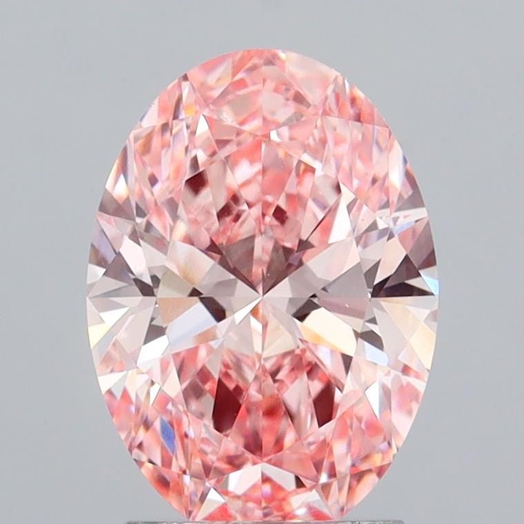 IGI Oval 2.29ct Fancy Vivid Pink VVS2 - Loose Lab Diamond (1 of 1)
