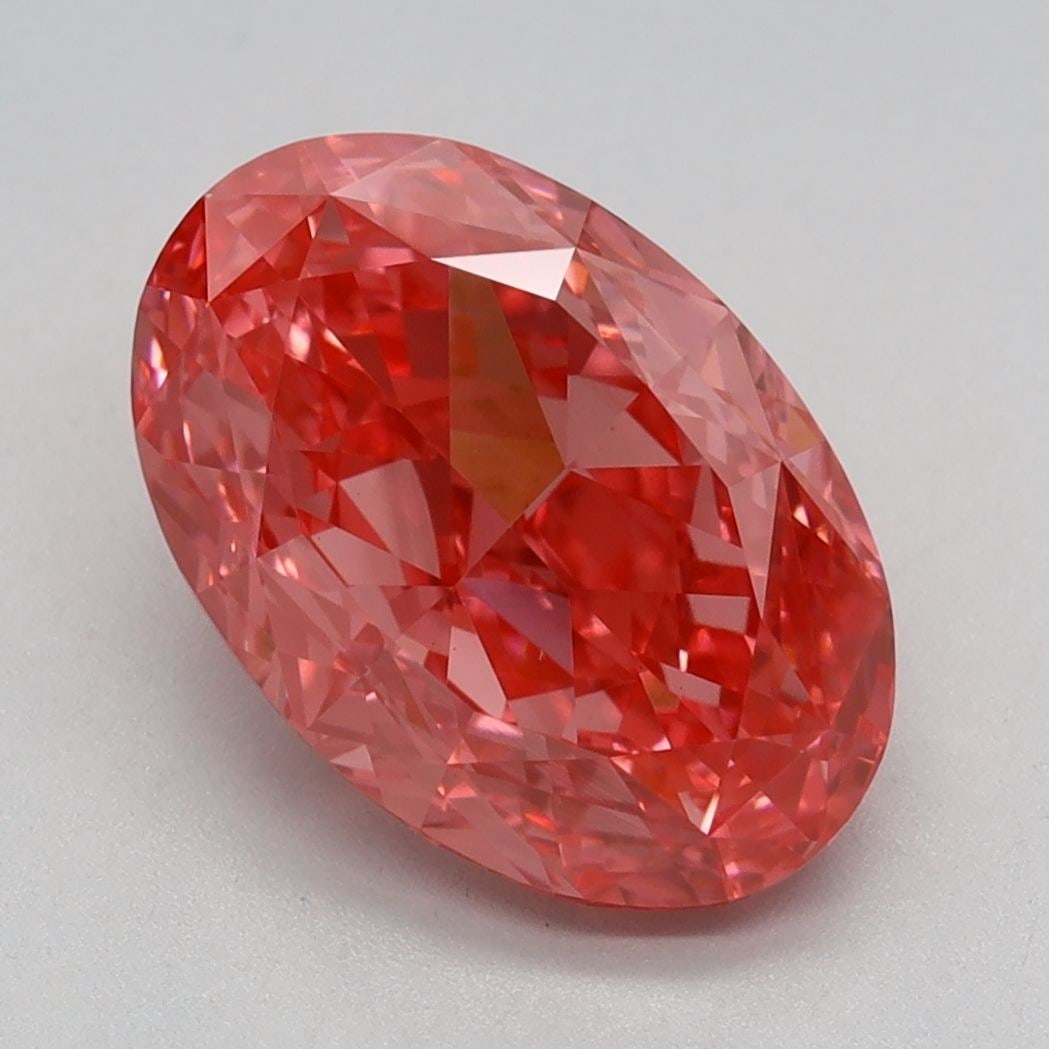 IGI Oval 2.73ct Fancy Vivid Pink VVS2 - Loose Lab Diamond (1 of 1)