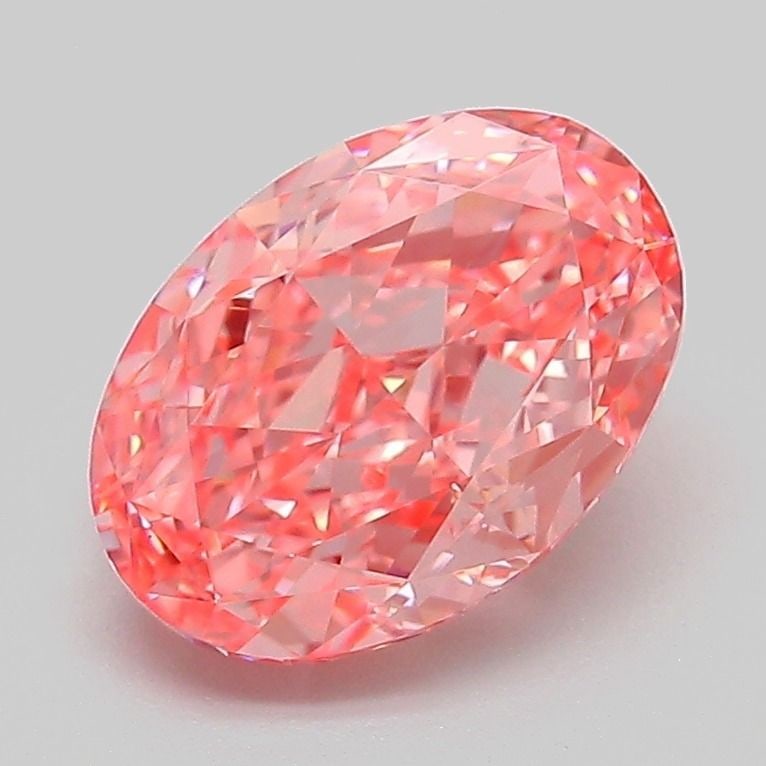 IGI Oval 2.1ct Fancy Vivid Pink VVS2 - Loose Lab Diamond (1 of 1)