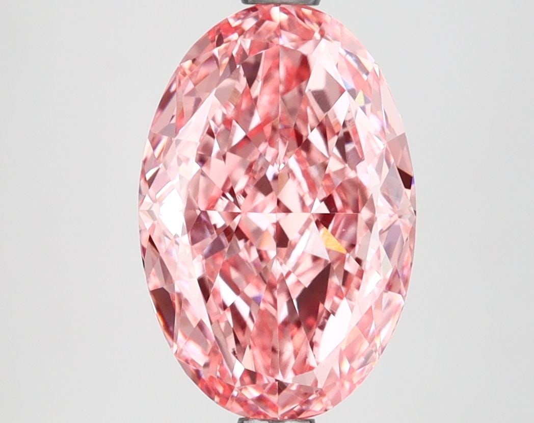 IGI Oval 2.81ct Fancy Vivid Pink VVS2 - Loose Lab Diamond (1 of 1)