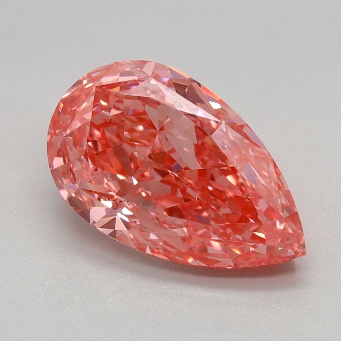 IGI Pear 2.3ct Fancy Vivid Pink VVS2 - Loose Lab Diamond (1 of 1)