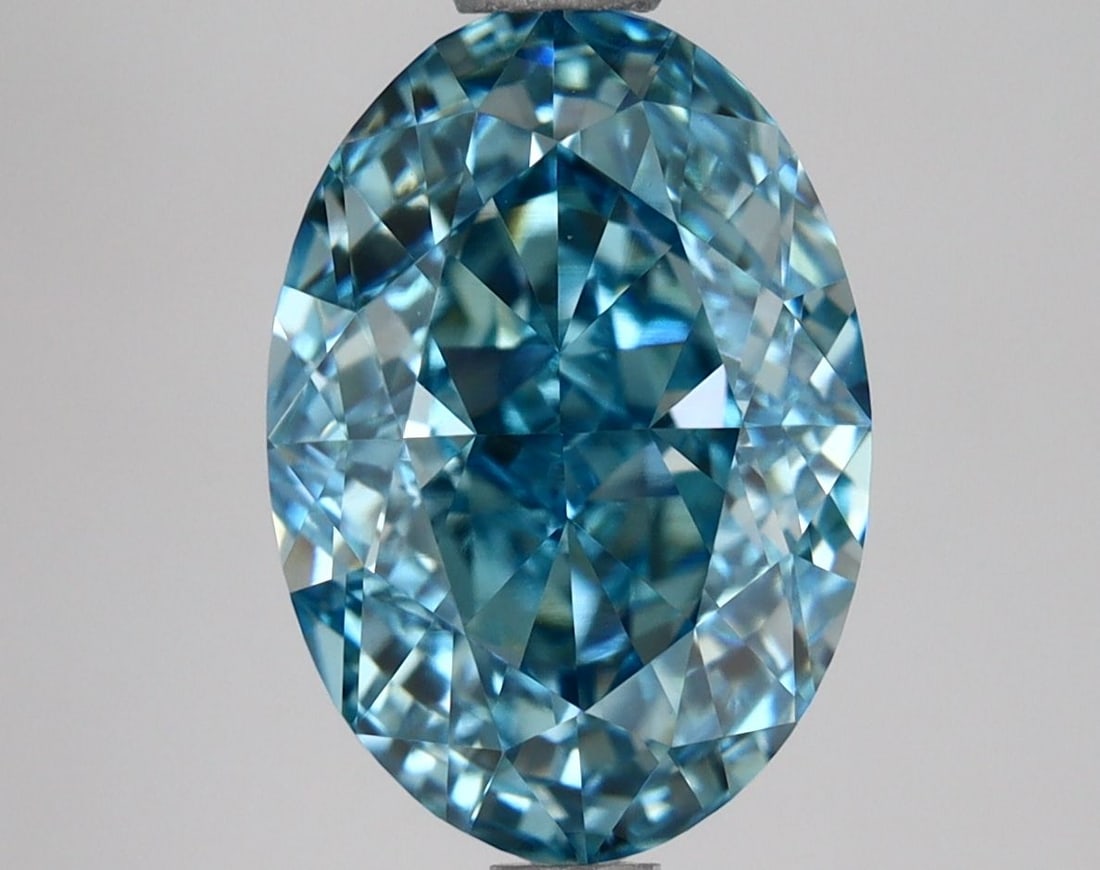 IGI Oval 2.54ct Fancy Vivid Blue VVS2 - Loose Lab Diamond (1 of 1)