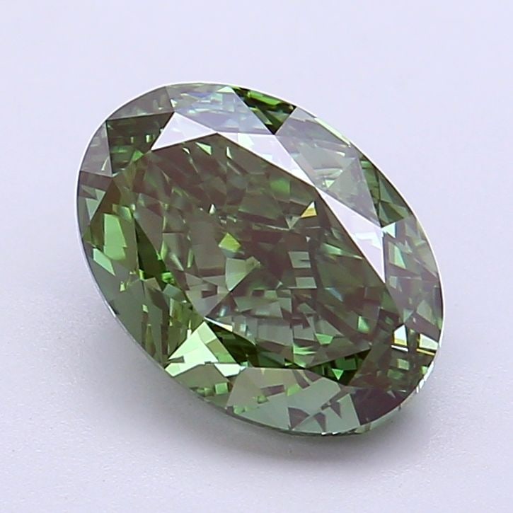 IGI Oval 2.64ct Fancy Vivid Green VVS2 - Loose Lab Diamond (1 of 1)