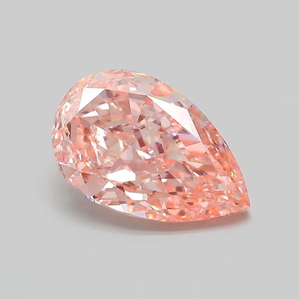 IGI Pear 2.7ct Fancy Vivid Pink VVS2 - Loose Lab Diamond (1 of 1)