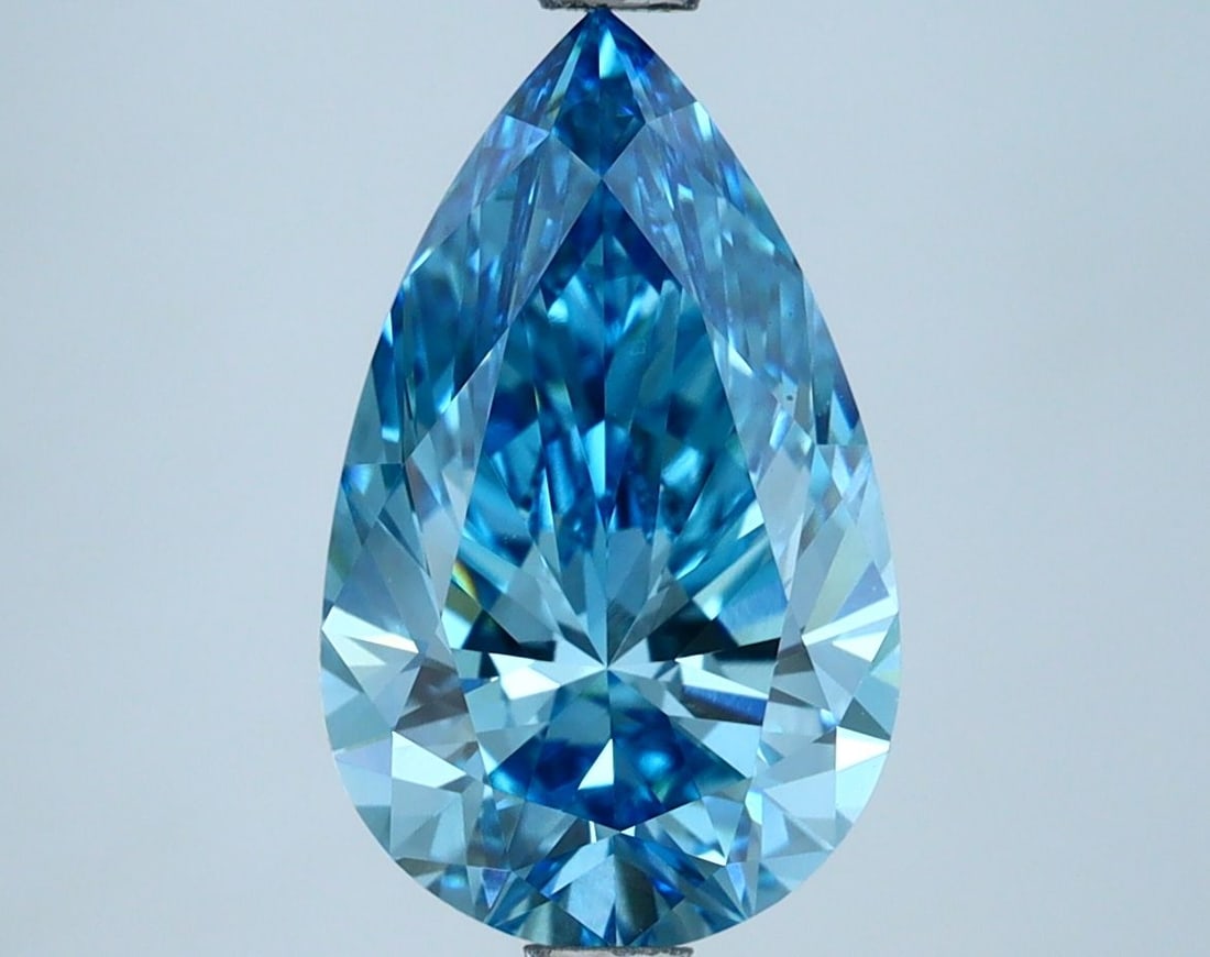 IGI Pear 2.71ct Fancy Vivid Blue VVS1 - Loose Lab Diamond (1 of 1)