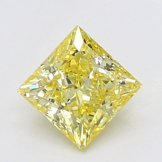 Princess 0.6ct Fancy Vivid Yellow VVS2 - Loose Lab Diamond (1 of 1)