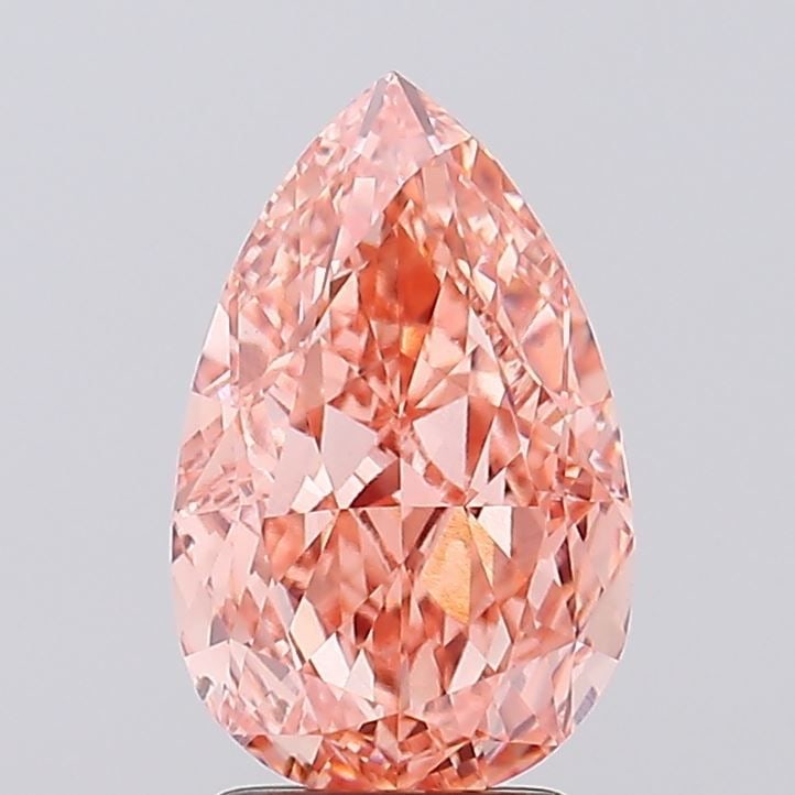 IGI Pear 2.83ct Fancy Vivid Pink VVS2 - Loose Lab Diamond (1 of 1)