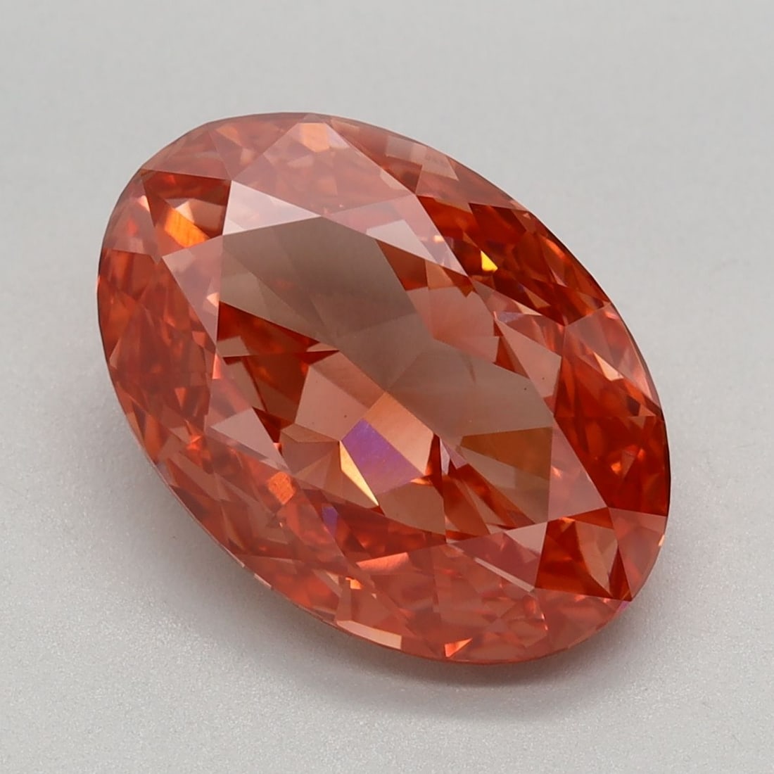 IGI Oval 3.8ct Fancy Vivid Pink VVS2 - Loose Lab Diamond (1 of 1)