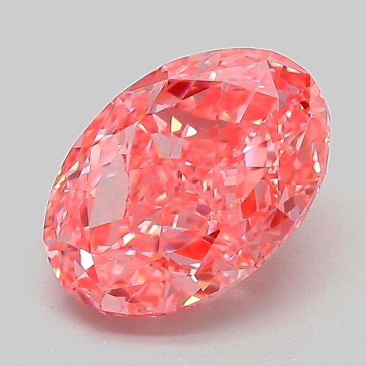 IGI Oval 2.1ct Fancy Vivid Pink VVS2 - Loose Lab Diamond (1 of 1)