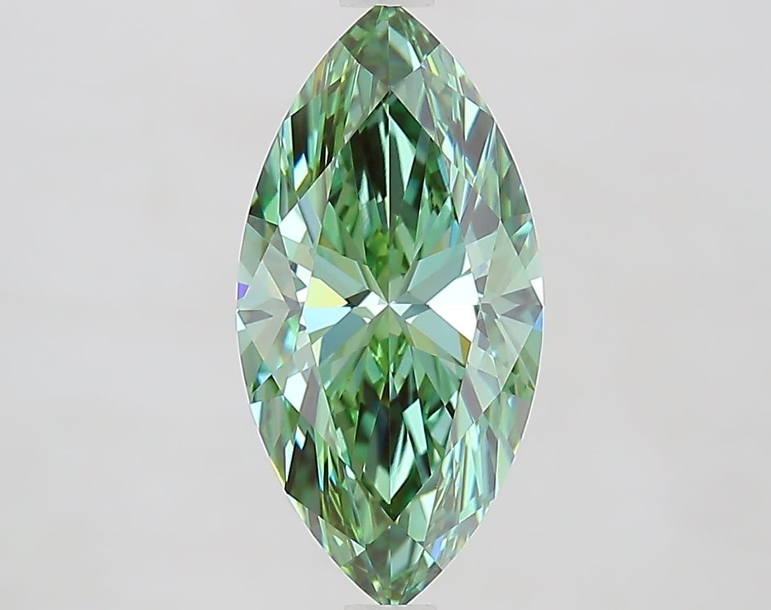 IGI Marquise 2.51ct Fancy Vivid Green VVS2 - Loose Lab Diamond (1 of 1)