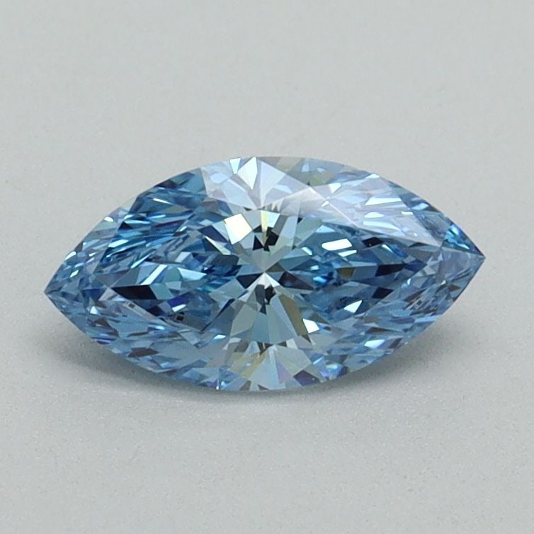 IGI Marquise 0.6ct Fancy Vivid Blue VVS2 - Loose Lab Diamond (1 of 1)