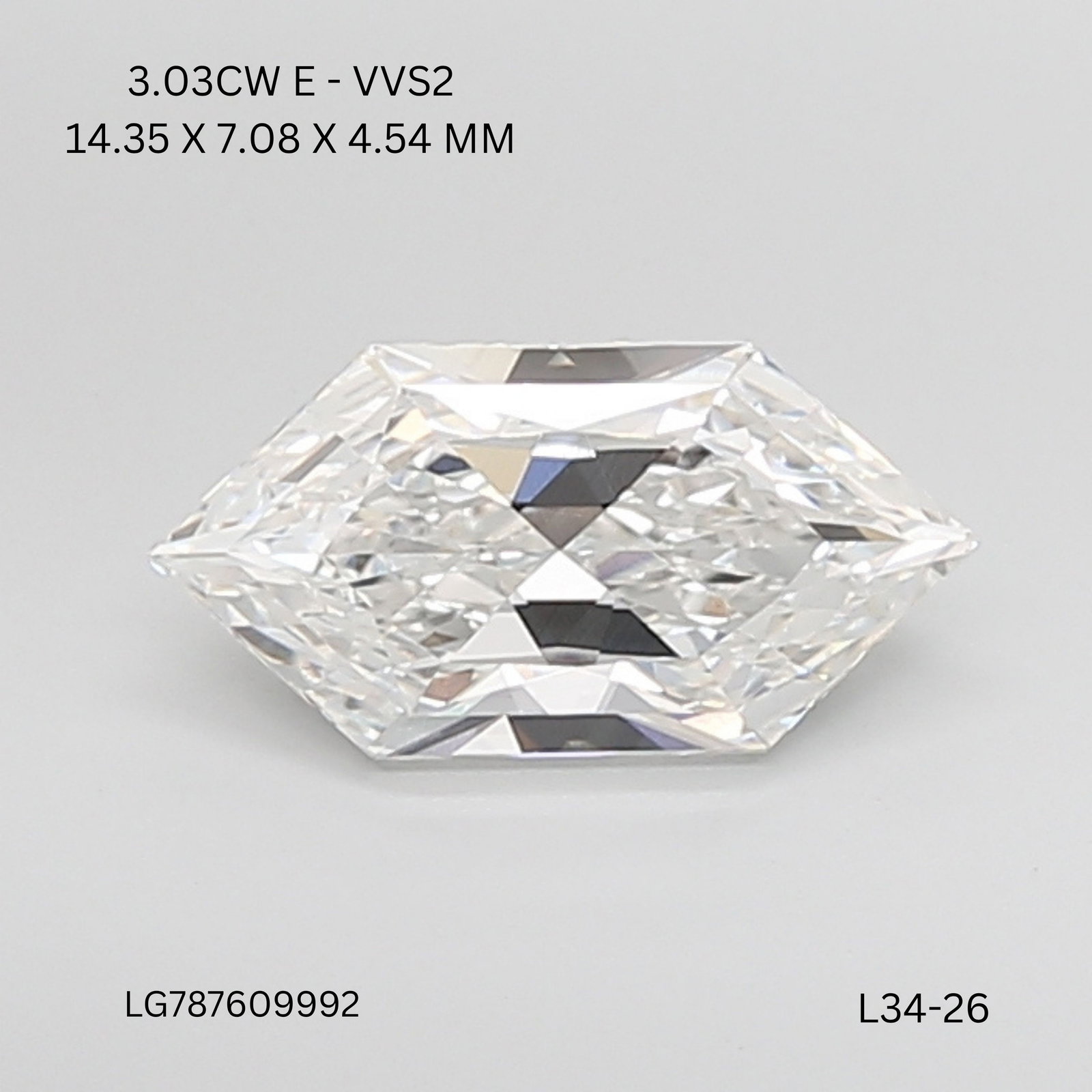 IGI Hexagonal 3.03ct E VVS2 - Loose Lab Diamond (1 of 1)