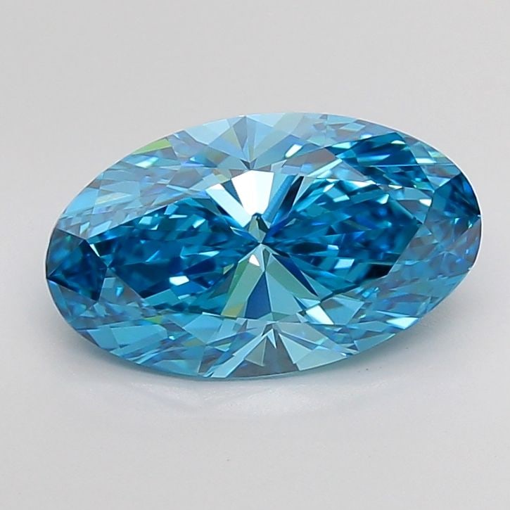 IGI Oval 4.35ct Fancy Vivid Blue VVS2 - Loose Lab Diamond (1 of 1)
