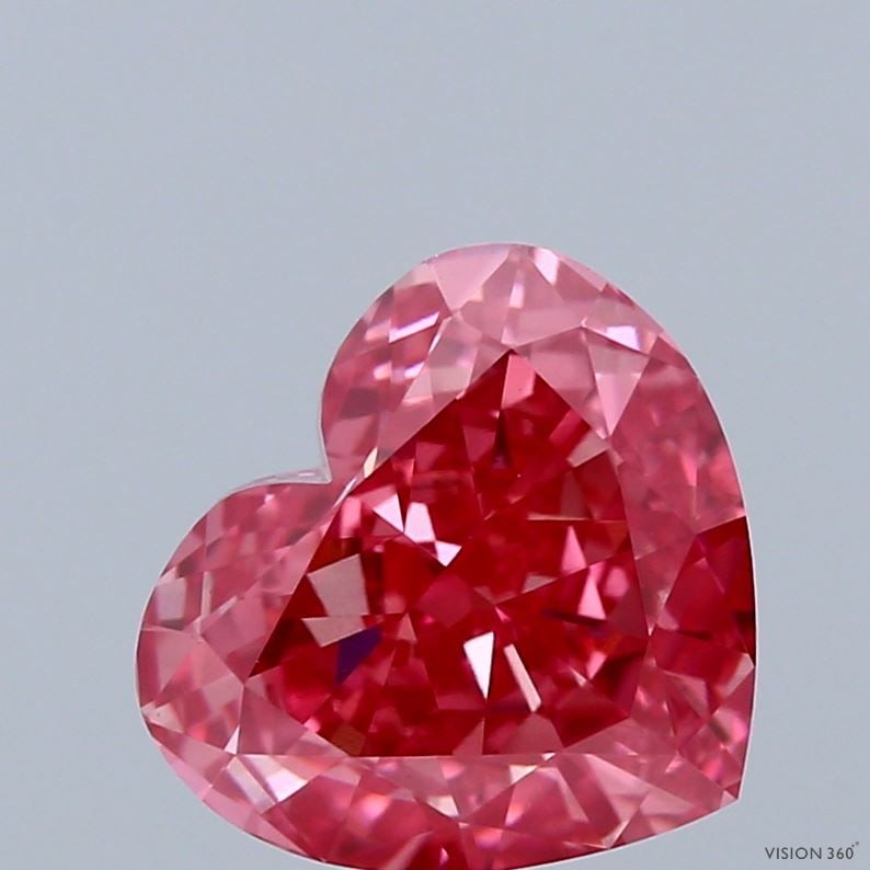 IGI Heart 3.05ct Fancy Vivid Pink VVS2 - Loose Lab Diamond (1 of 1)