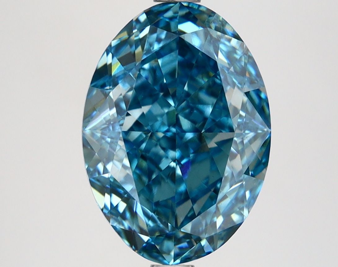 IGI Oval 4.03ct Fancy Vivid Blue VVS2 - Loose Lab Diamond (1 of 1)
