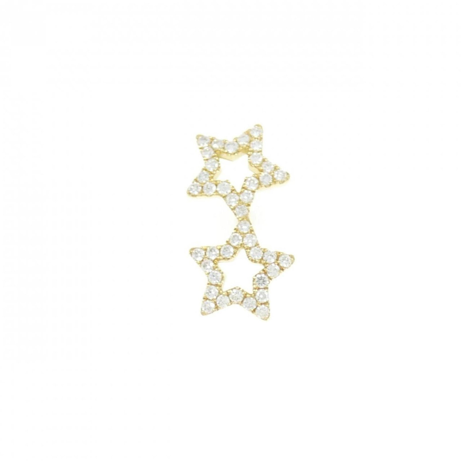 Ahkah Stud Earrings Yellow Gold (18K): Ahkah Stud Earrings Yellow Gold (18K) Yellow gold (18K) stud earrings featuring a diamond set in a bold design. The earrings showcase a 13.40mm x 6.90mm diamond with some scratches and dirt present, g