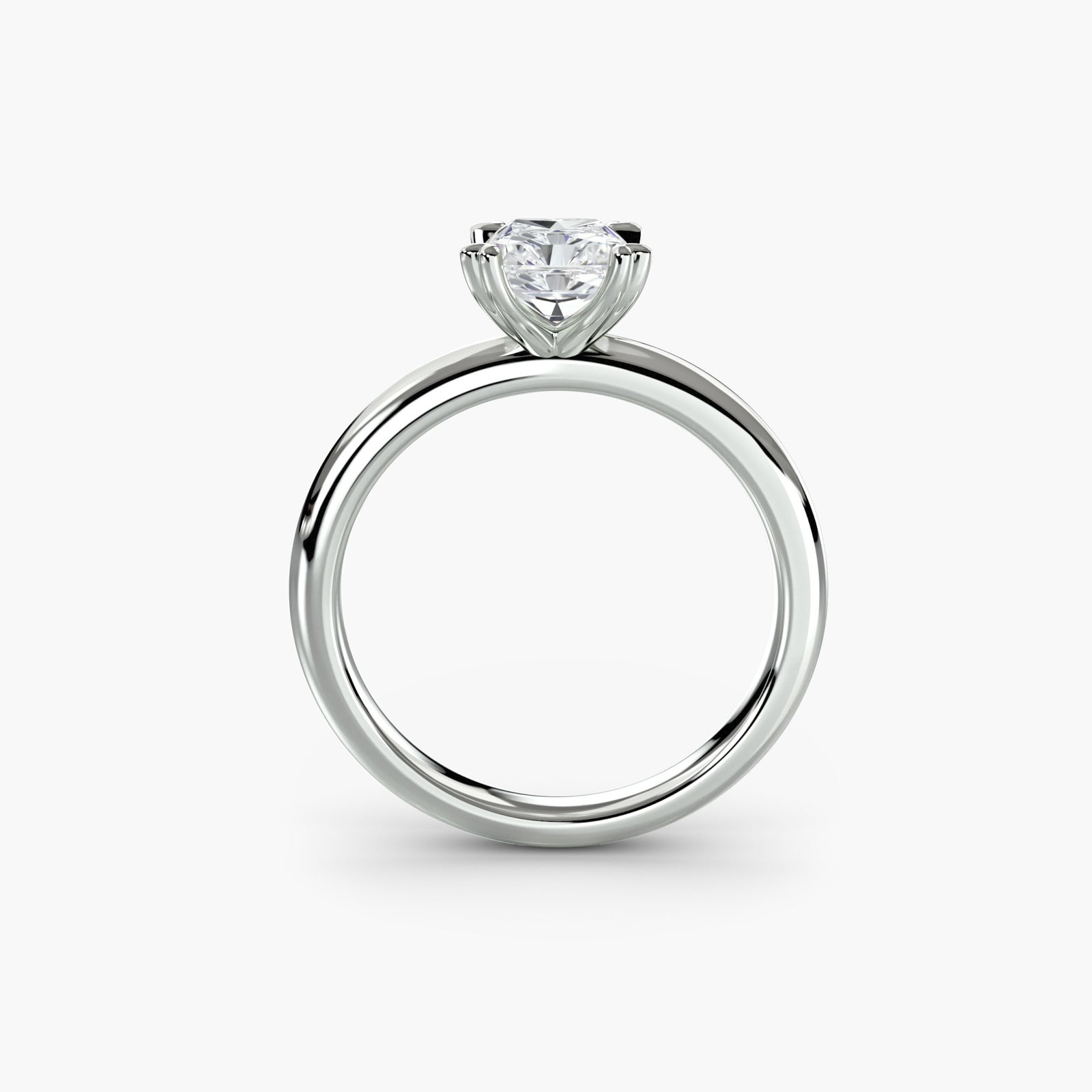 Solitaire Radiant 14Kt White Gold Ring Setting (1 of 5)