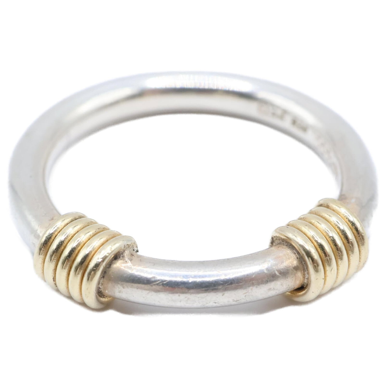 TIFFANY&Co. Tiffany Combination Band with 2 Wire Ring 925 x 750mm Silver Gold Women's: TIFFANY&Co. Tiffany Combination Band with 2 Wire Ring 925 x 750mm Silver Gold Women's Silver Tiffany&Co. Combination Band with 2 Wire Ring in excellent used condition, featuring a subtle scratch and m