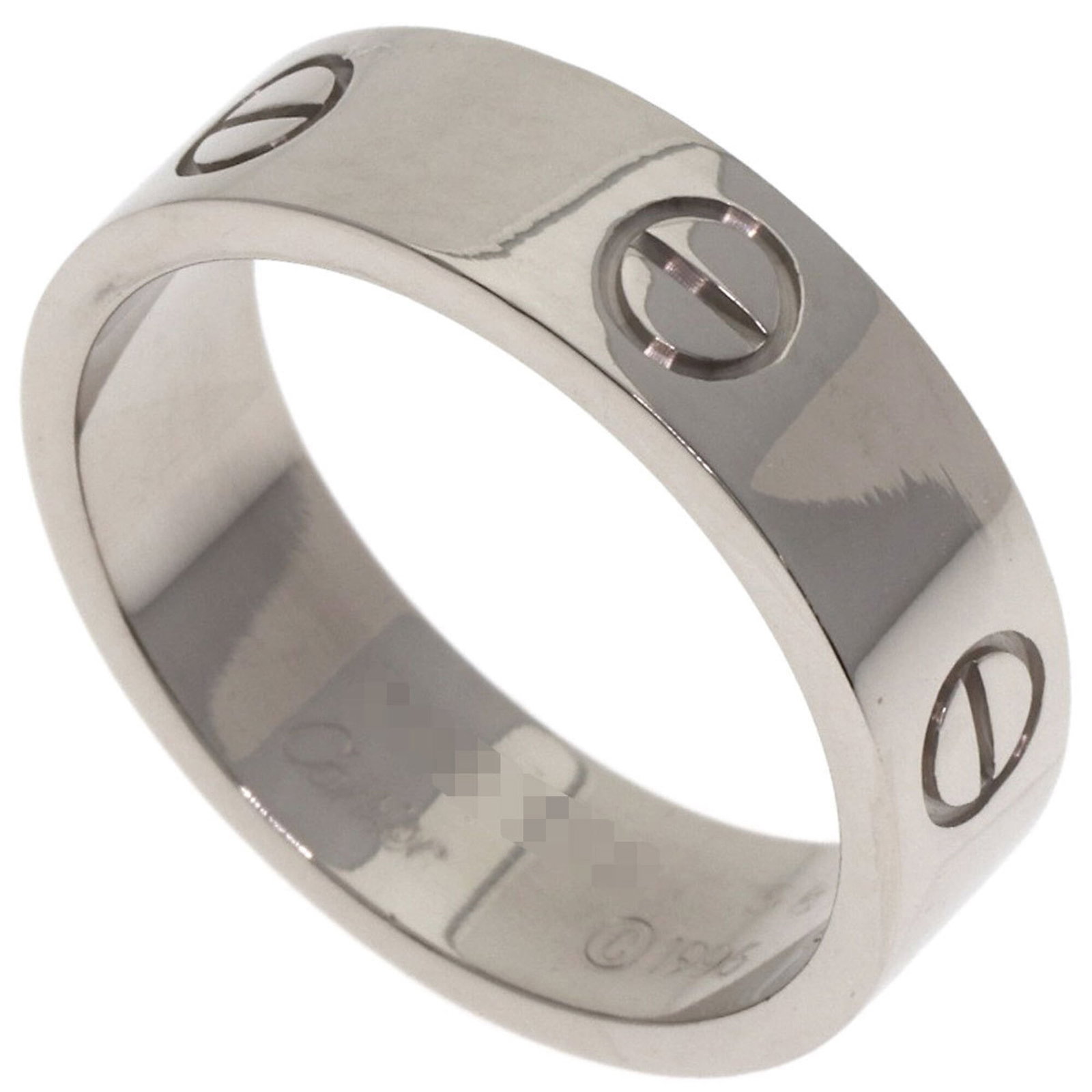 Cartier Band Ring White Gold (18K): Cartier Band Ring White Gold (18K) Cartier Band Ring White Gold (18K) features an 18k white gold band with a width of 6mm and a weight of 8.8g. This men's ring has been used and shows some traces of w