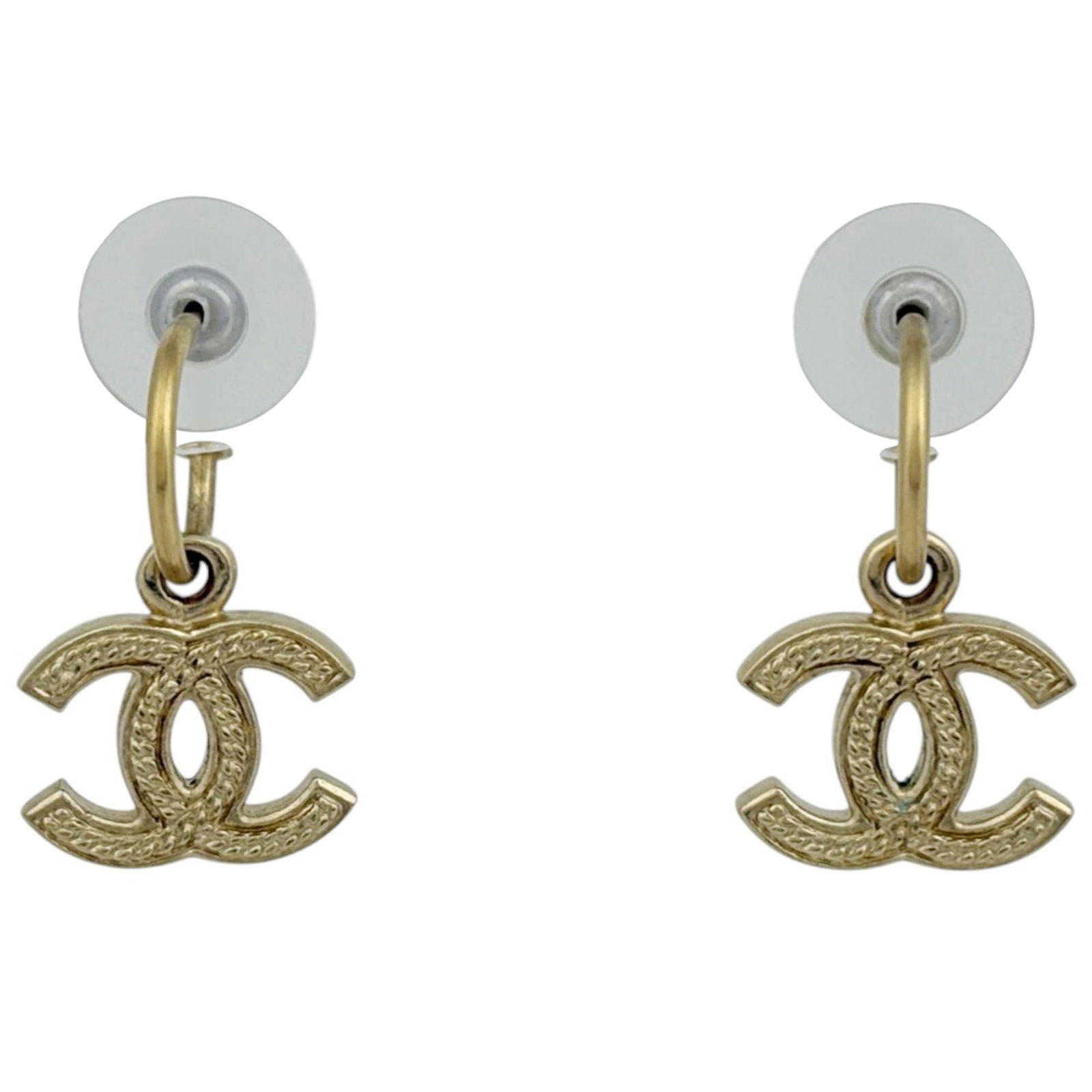 Chanel Stud Earrings Gold Plating: Chanel Stud Earrings Gold Plating Chanel's iconic stud earrings shine in gold plating, adding a touch of timeless elegance to any outfit. With their classic design and subtle sparkle, these earrings a