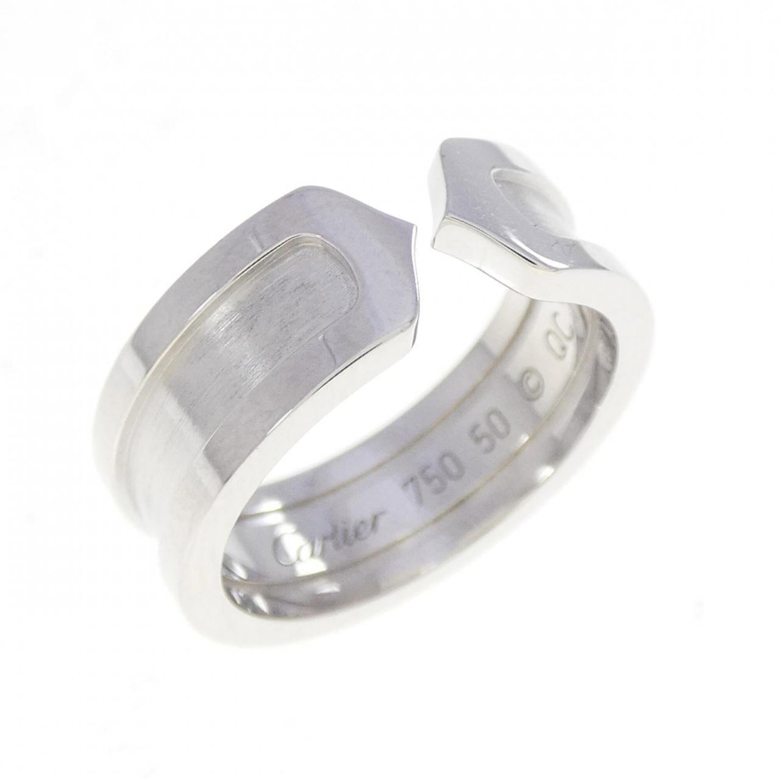 Cartier Band Ring White Gold (18K): Cartier Band Ring White Gold (18K) Cartier Band Ring White Gold (18K) is a like-new band ring featuring white gold material and a classic design. This 50mm ring falls in US size 5.5, making it