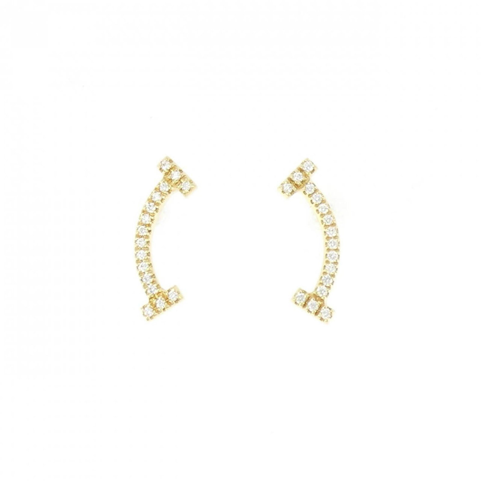 Tiffany Stud Earrings Yellow Gold (18K): Tiffany Stud Earrings Yellow Gold (18K) Tiffany's iconic yellow gold stud earrings feature a stunning diamond set into a sleek design. The 13.50mm x 4.50mm diamond is securely held in place within an 