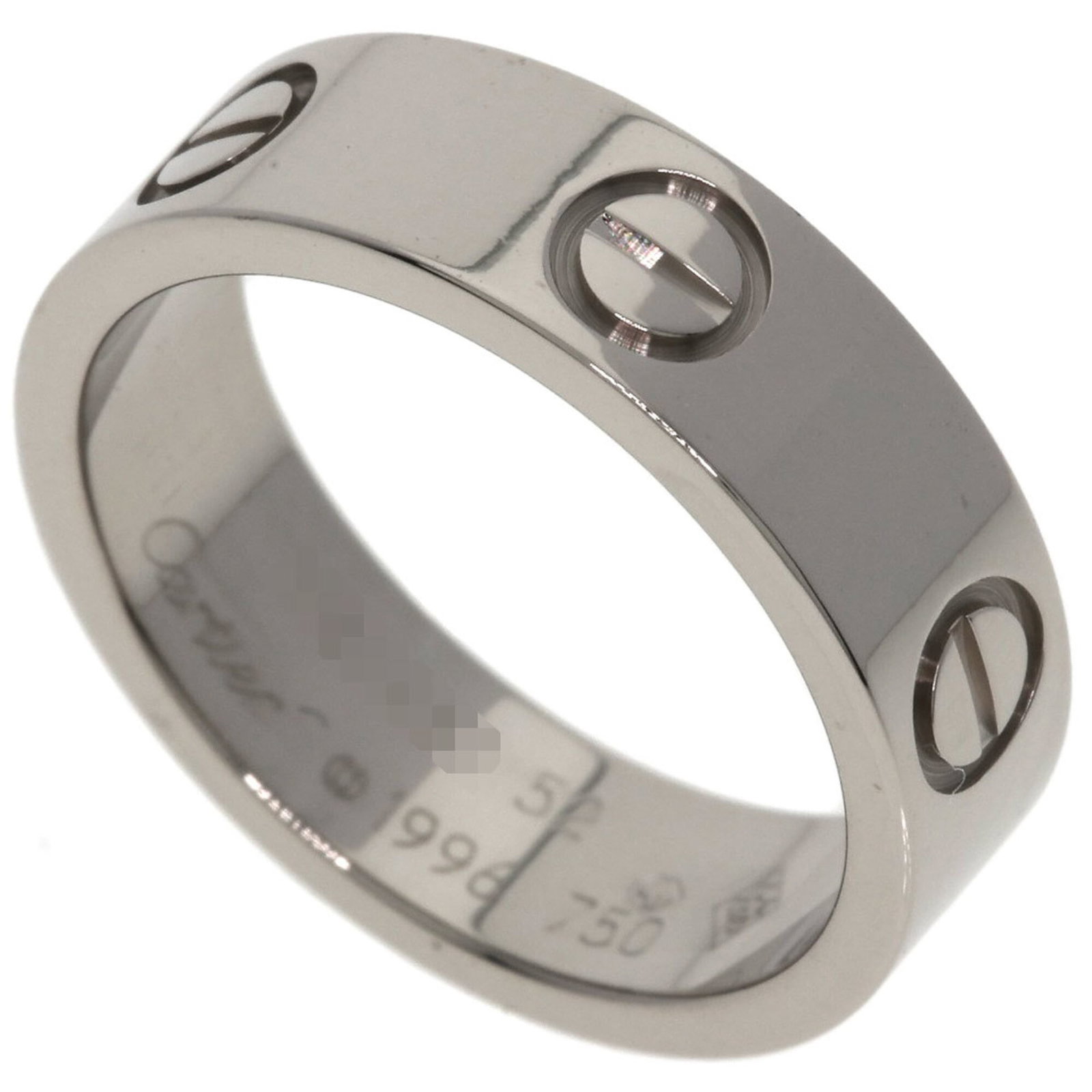 Cartier Band Ring: Cartier Band Ring Cartier Band Ring in excellent condition, featuring 18K white gold and a sleek 5.4mm width. This used band ring shows some minor signs of wear, including scratches and dirt, but