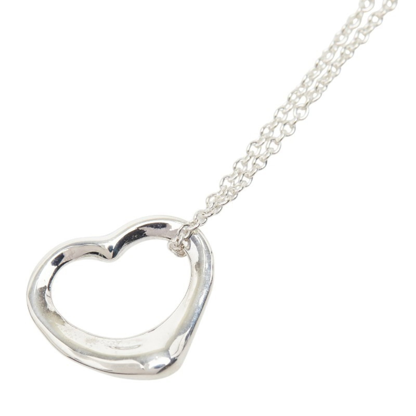 Tiffany SV925 Silver Open Heart Necklace for Women, TIFFANY & Co.: Tiffany SV925 Silver Open Heart Necklace for Women, TIFFANY & Co. Tiffany & Co.'s iconic open heart necklace shines in sterling silver 925, its classic design timeless and elegant. Measuring 41 cm in 