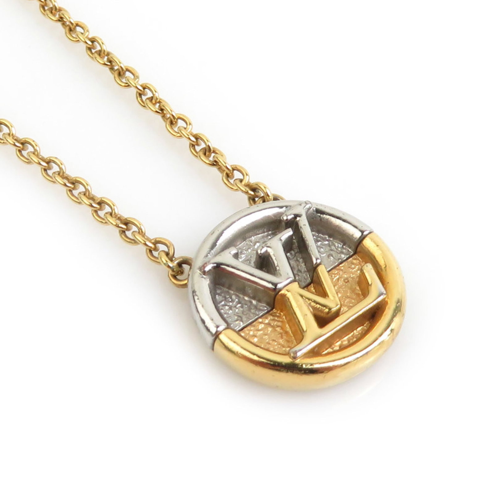 Louis Vuitton LOUIS VUITTON Necklace Collier LtoV Metal Gold x Silver Men's Women's M69643 h31210i (1 of 5)