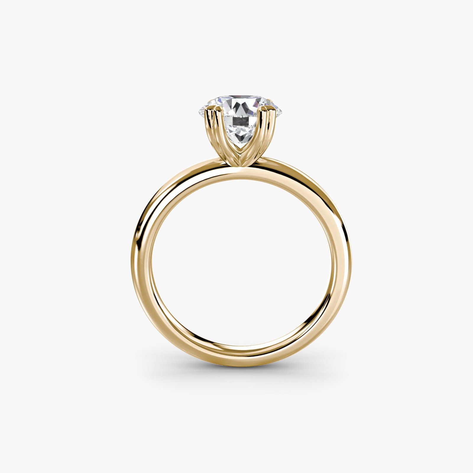 Solitaire Round 18Kt Yellow Gold Ring Setting (1 of 5)