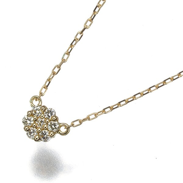 Diamond 0.04ct Ahkah Necklace Eclairag Petit Paved 18k Yellow Gold: Diamond 0.04ct Ahkah Necklace Eclairag Petit Paved 18k Yellow Gold The AHKAH Diamond 0.04ct Ahkah Necklace Eclairag Petit Paved 18k Yellow Gold features a natural diamond set in an 18k yellow gold