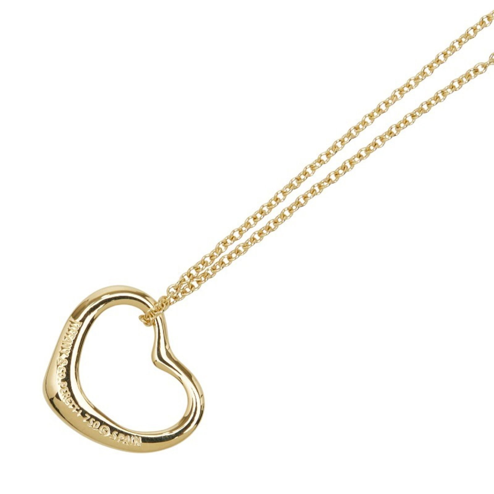 Tiffany & Co. 18K Yellow Gold Open Heart Necklace for Women (1 of 9)
