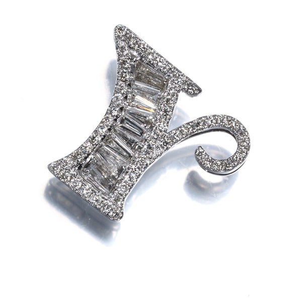 Alphabet Initial Diamond Pendant Yellow Gold (1 of 4)