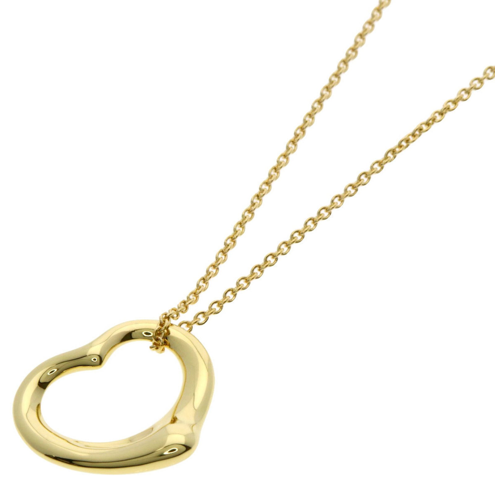 Tiffany & Co. Open Heart Necklace, 18K Yellow Gold, Women's.: Tiffany & Co. Open Heart Necklace, 18K Yellow Gold, Women's. Tiffany & Co.'s iconic Open Heart Necklace shines in 18K yellow gold, its delicate design and subtle sparkle making it a timeless treasure.