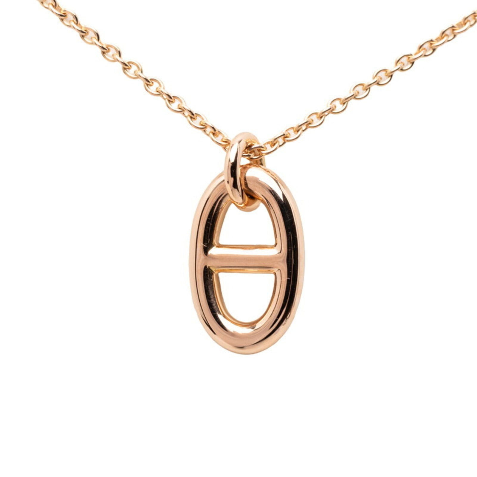 Hermes Chaine d'Ancre Farandole PM Pendant Necklace, 18KPG Pink Gold 750, Women's.: Hermes Chaine d'Ancre Farandole PM Pendant Necklace, 18KPG Pink Gold 750, Women's. 18KPG Pink Gold 750 craftsmanship shines in this exquisite Hermes Chaine d'Ancre Farandole PM Pendant Necklace. The