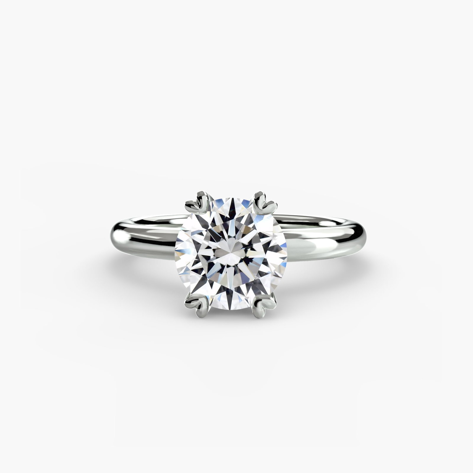 Solitaire Round 950 Platinum Ring Setting - 2