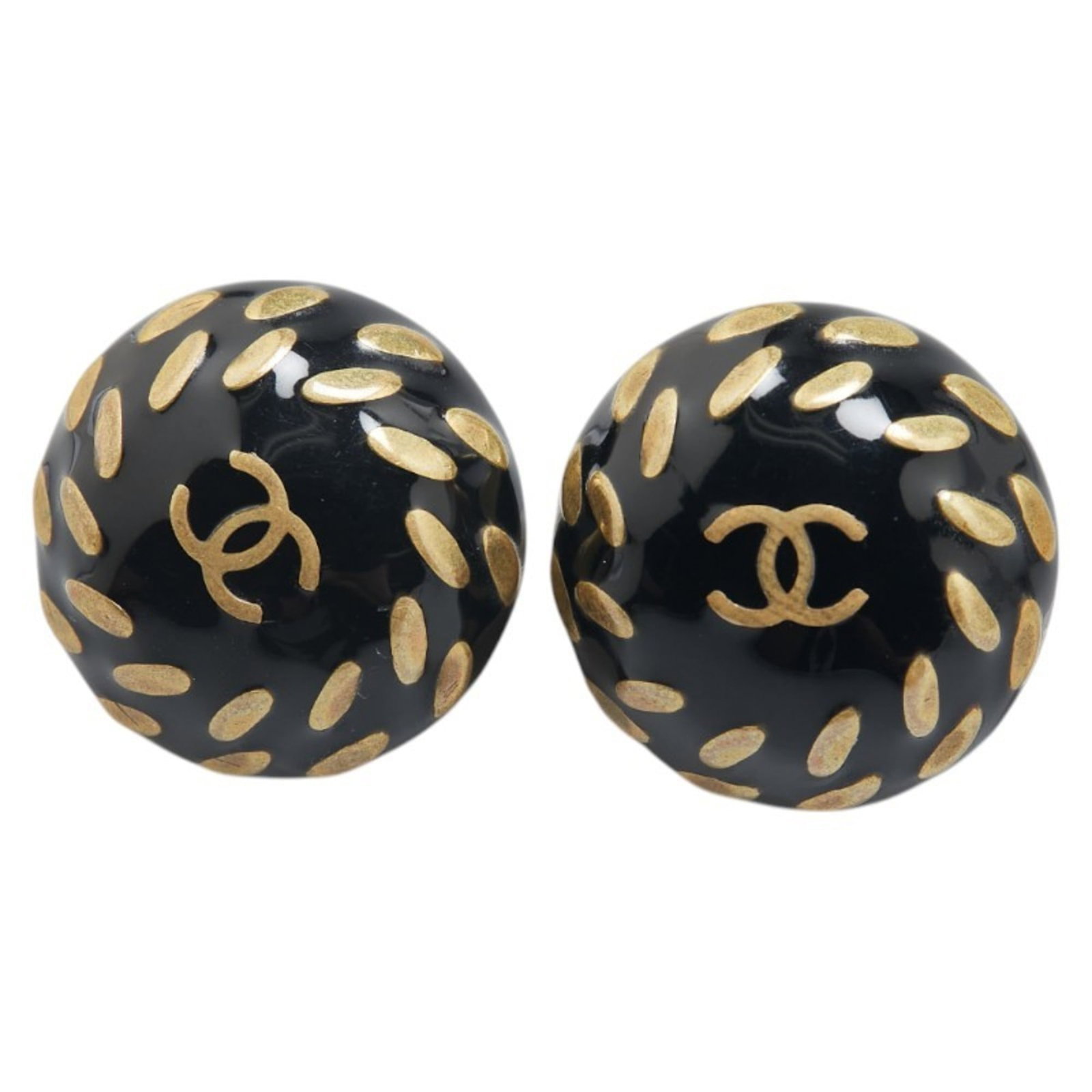 Chanel Clip Earrings Plastic: Chanel Clip Earrings Plastic Chanel Clip Earrings Plastic - A chic and understated accessory for women. Made from high-quality plastic, these black clip earrings feature a sleek design with gold accen