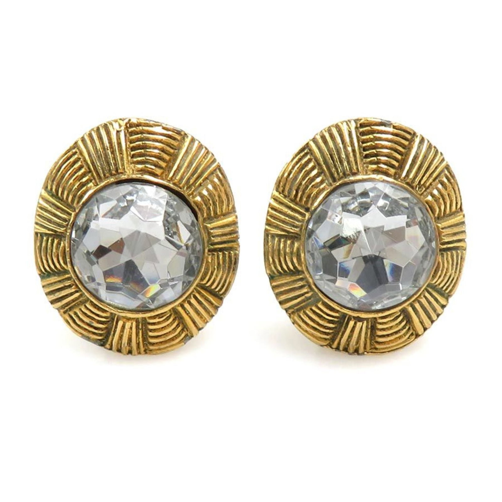 Chanel Clip Earrings Metal, Rhinestone (1 of 5)