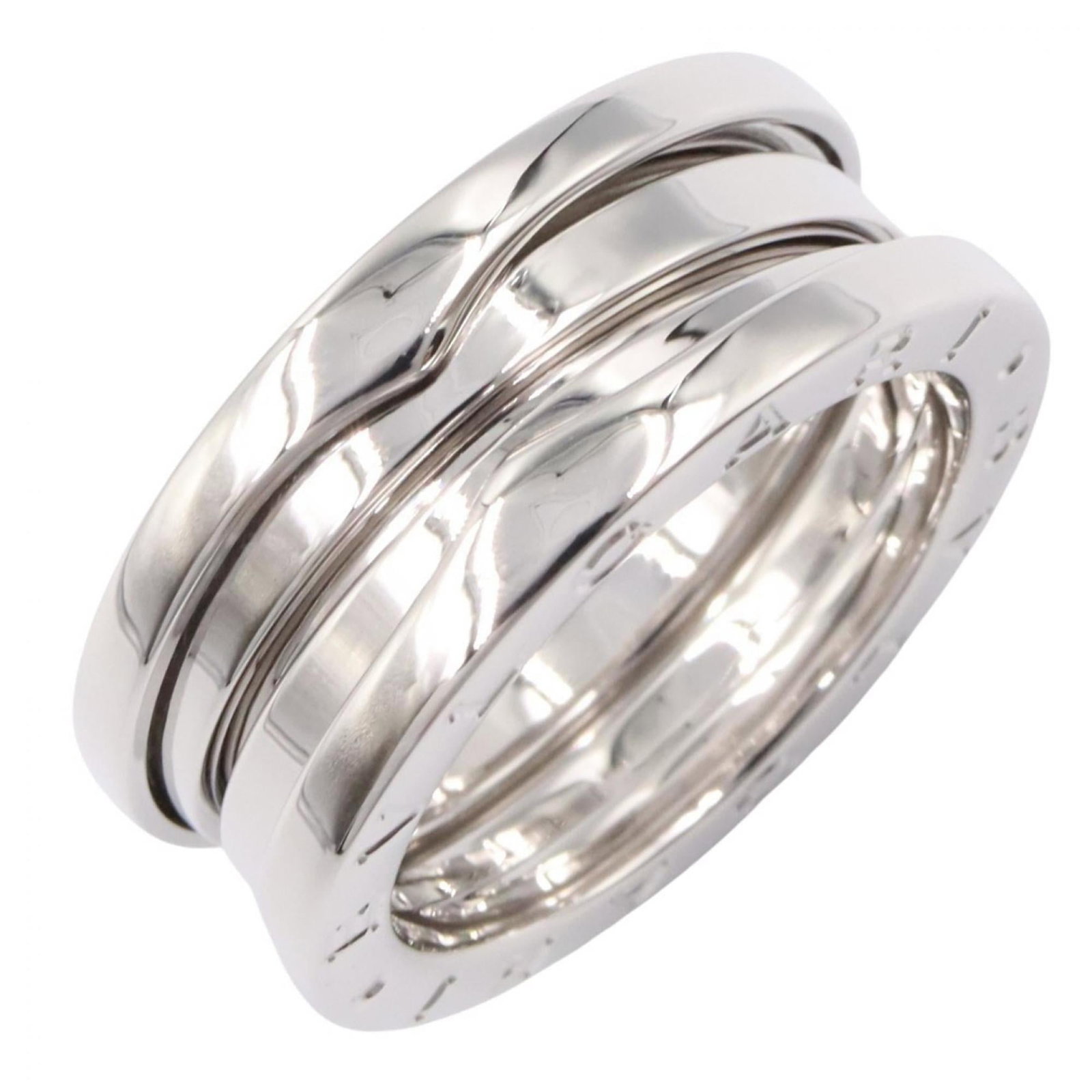 Bvlgari Band Ring White Gold (18K): Bvlgari Band Ring White Gold (18K) Bvlgari Band Ring White Gold (18K) - A sleek and sophisticated band ring crafted from high-quality white gold (18K), this piece boasts a timeless design that complem
